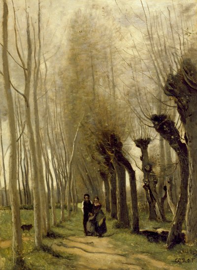 Os salgueiros de Marissel de Jean-Baptiste-Camille Corot
